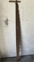 6’ CrossCut Saw W/ One Wooden Handle, No Shipping