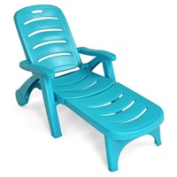 Costway Folding Chaise Lounge Chair 5-Position Adj