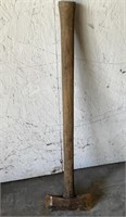 33" Wooden Handled Double Bladed Axe 9” Head, No