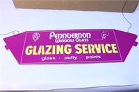 30" Pennvernon Cardboard Glass Display Sign NOS