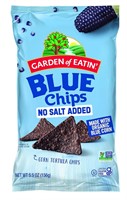 Blue Corn Chips  Unsalted by Garden 5.5oz 12 Pack