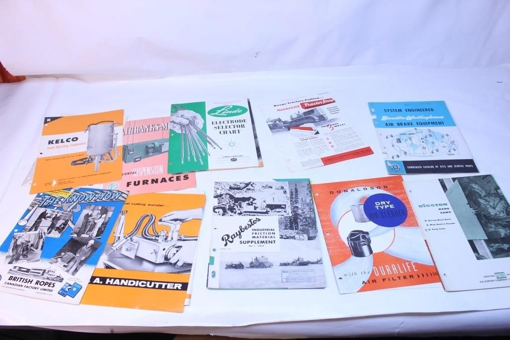 17 Vintage 50's 60's Equipment Catalogs Brochures