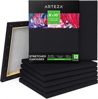 Arteza 10-Pack Black Canvas  8x10  100% Cotton