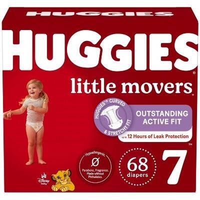 Huggies Movers Diapers - Size 7  68ct