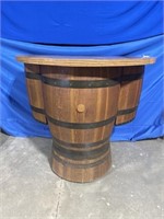 Barrel bar, dimensions are 48 x 24 x 40