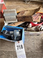 Box of plumbing, electrical, paint sprayer