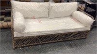 Outdoor Wicker Sofa 75” $700 Retail