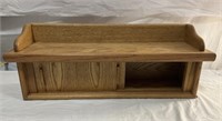 7"x28" Wooden Shelf W, Storage Below, No Shipping