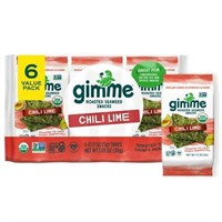 Gimme Organic Chili Lime Seaweed .17oz  24pk
