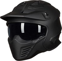 Open Face Motorcycle 3/4 Half Helmet