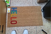 Hello door mat
