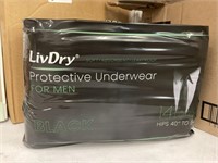 Lot of (4) Packs of LivDry Protective underwear