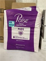 Lot of (2) packs of poise fresh protection long