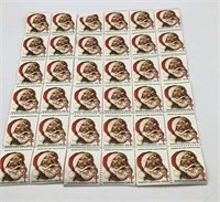 36 Vintage Santa Stamps