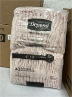 Lot of (2) Packs of Depend Fresh Protection