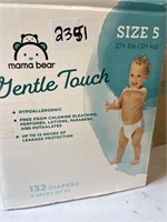 Box of Mama Bear Gentle Touch Size 5 Diapers