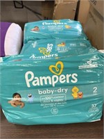 Lot of (3) packs of pampers baby dry diapers in