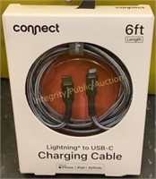 Connect 6’ Charging Cable Lighting to USB-C