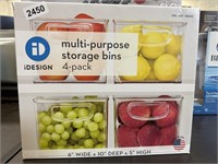 Idesign multi purpose storage bins 4 pack
