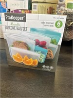 Pro keeper reusable silicone bag set 6 piece