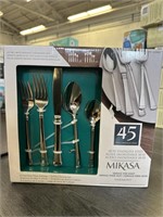 45 piece mikasa stainless steel utensil set