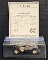 (L) 1994 Danbury Mint Die-Cast Car With Display