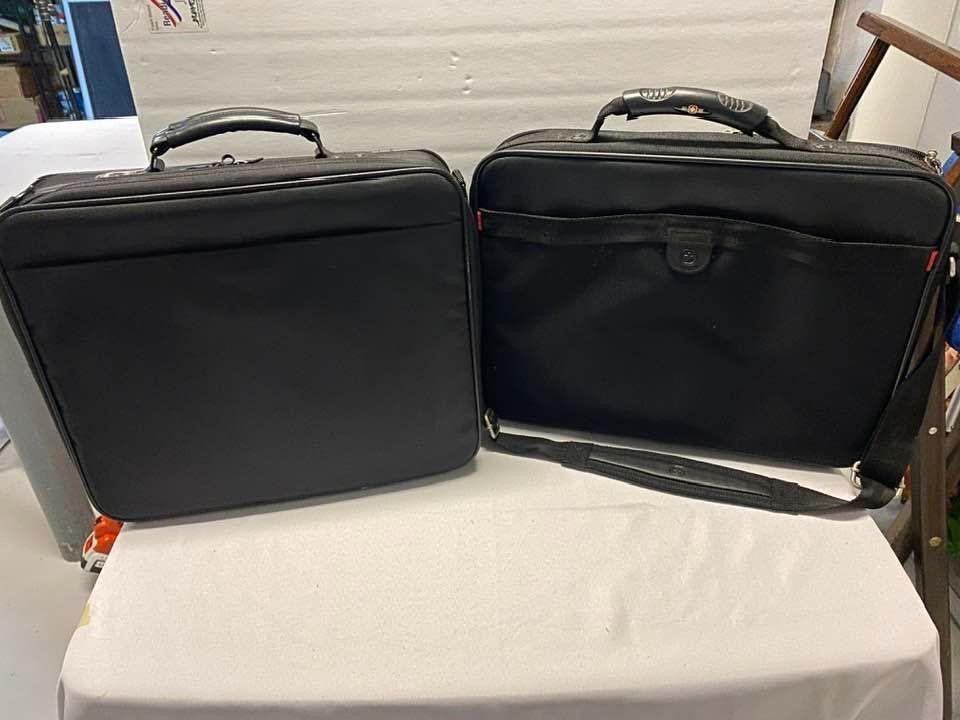 2 Leather/Canvas Laptop Briefcase Bags