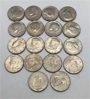 Set of 22 Kennedy Half Dollars