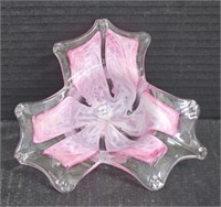 (P) Murano 6" Pink  Accent Glass Bowl