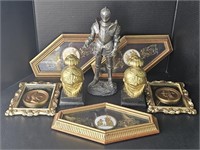 (P) Mixed Lot Includes: Knight Statue 14" Tall, A