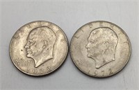 Pair of 1972 Eisenhower Dollars