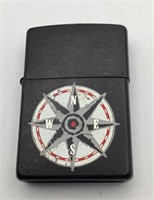 Black Compass Zippo Lighter
