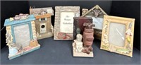 (W) Lot Of Picture Frames & Figurines