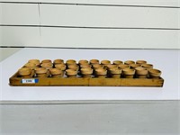 Wooden Dovetail Tray  w/Terracotta Flower Pots