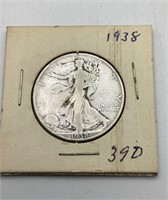 1938 Walking Liberty Half Dollar