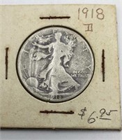 1918 -D Walking Liberty Half Dollar