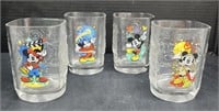 (Q) Disney Glass Cup Set
   4 Disney