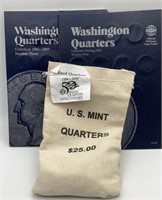 Washington Quarter Books & Bag of Mint Mixed Qurtr