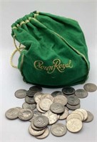 Crown Royal Bag of Quarters