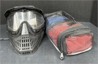 (Q) Paintball Helmet & Cornhole Bags