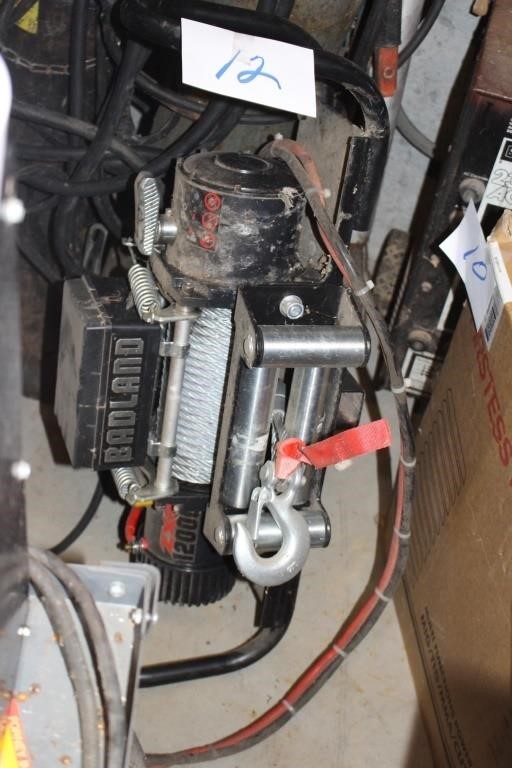 BADLANDS ZXR 12OOO POUND WINCH, USED, UNTESTED