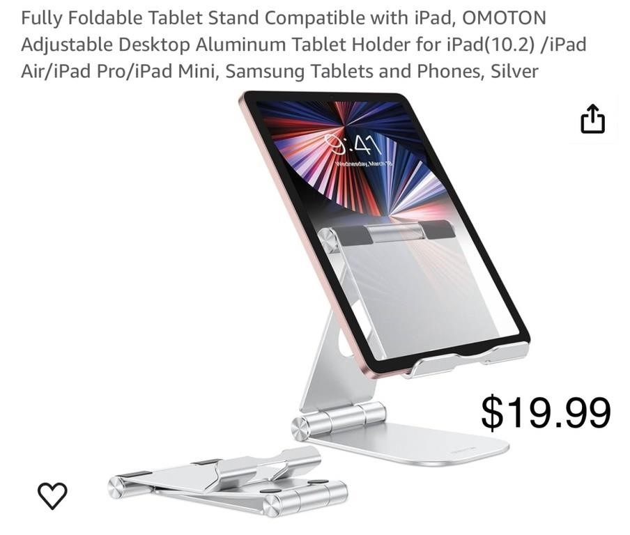 Fully Foldable Tablet Stand Compatible with iPad,