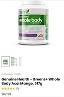 Genuine Health - Greens+ Whole Body Acai Mango,