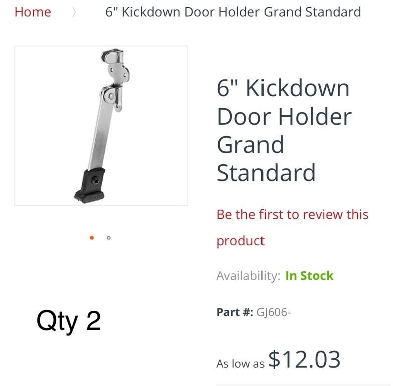 2 x 6" Kickdown Door Holder Grand Standard -