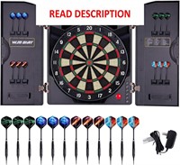 LED Electric Dart Board with Cabinet  12 Dart Set
