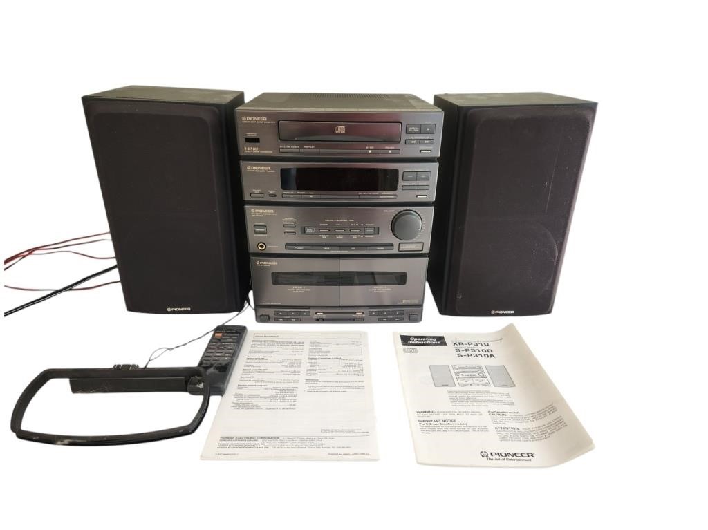 Pioneer Stereo CD/Cassette Receiver & Speakers