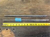 (2) 3/4 inch thick 18 inch long stakes