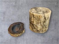 Stone Bookends & Geode Trinket Dish