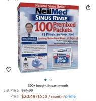 NeilMed Sinus Rinse Refill Packets, 100 Count