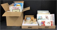 (T) Boxes Of Craft Supplies, Patterns, Kits,